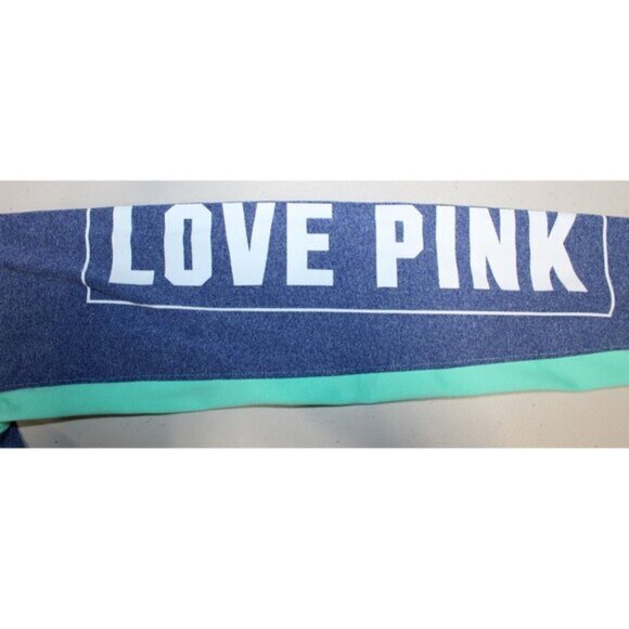 Women PINK Victoria's Secret Ultimate Thumbholes 1/4 Zip Pullover Medium Green - Picture 7 of 10